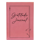 Large pink leatherette sketch book laser etched with 'Gratitude Journal' design
