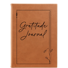 Large rawhide leatherette journal laser etched with 'Gratitude Journal' design