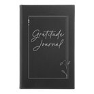 Small black/silver leatherette sketch book laser etched with 'Gratitude Journal' design