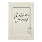 Small white leatherette journal laser etched with 'Gratitude Journal' design