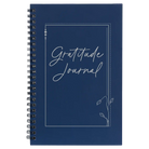 Small blue spiral notebook laser etched with 'Gratitude Journal' design