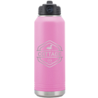 Laser etched light purple 32 oz vacuum insulated water bottle with 'I'm Coming to the Cottage (Loon)' design
