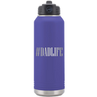 Laser etched purple 32 oz vacuum insulated water bottle with 'Dadlife' design