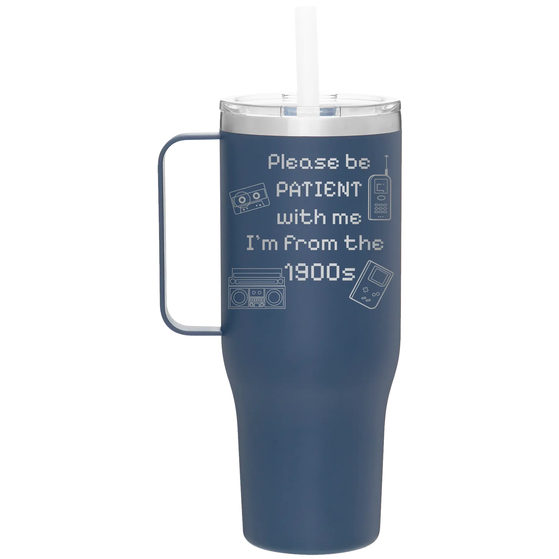 Personalized constellation 40 oz vacuum insulated tumbler mug with '1900s' design