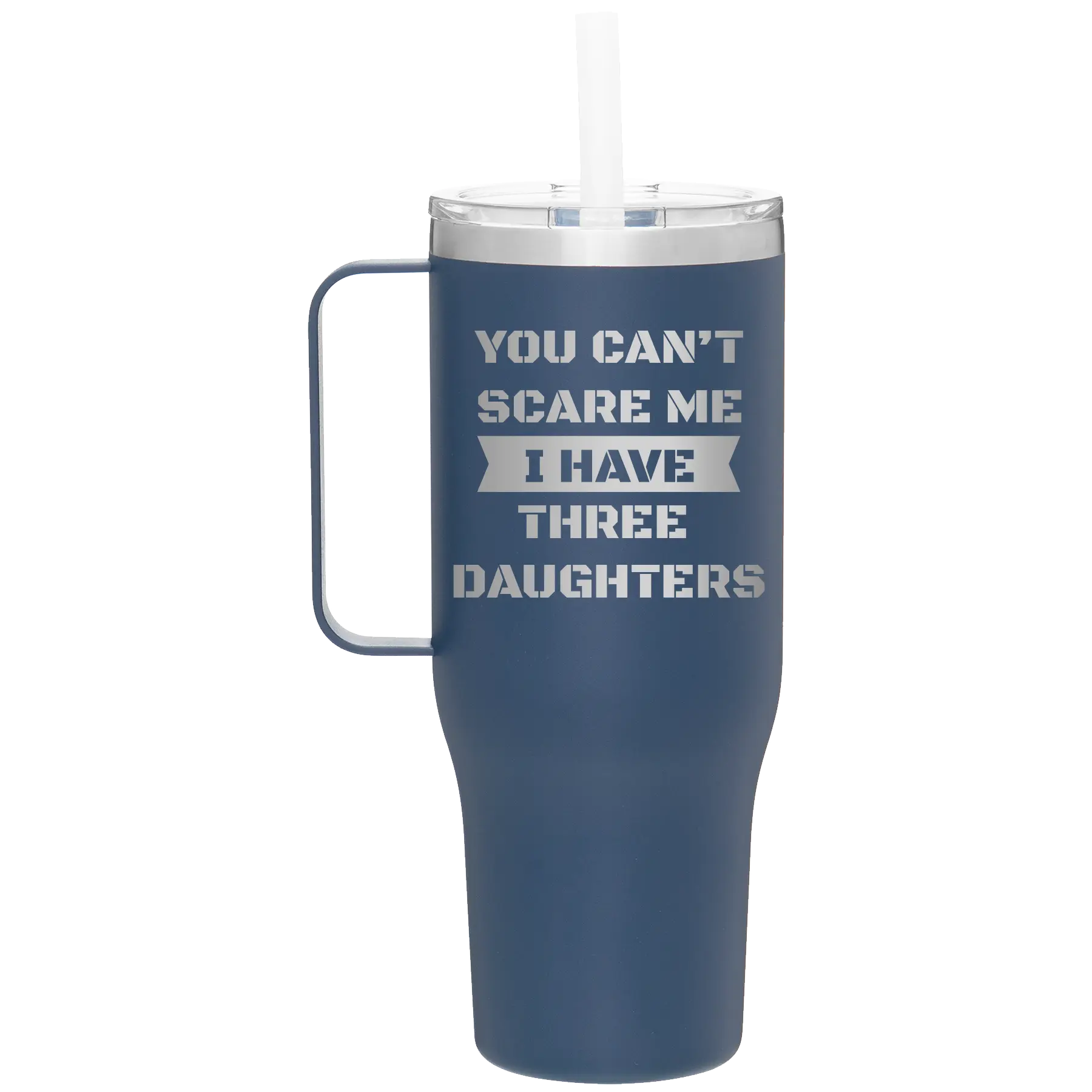 Personalized constellation 40 oz vacuum insulated tumbler mug with 'You Cant Scare Me' design