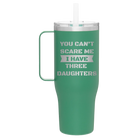 Personalized forage 40 oz vacuum insulated tumbler mug with 'You Cant Scare Me' design