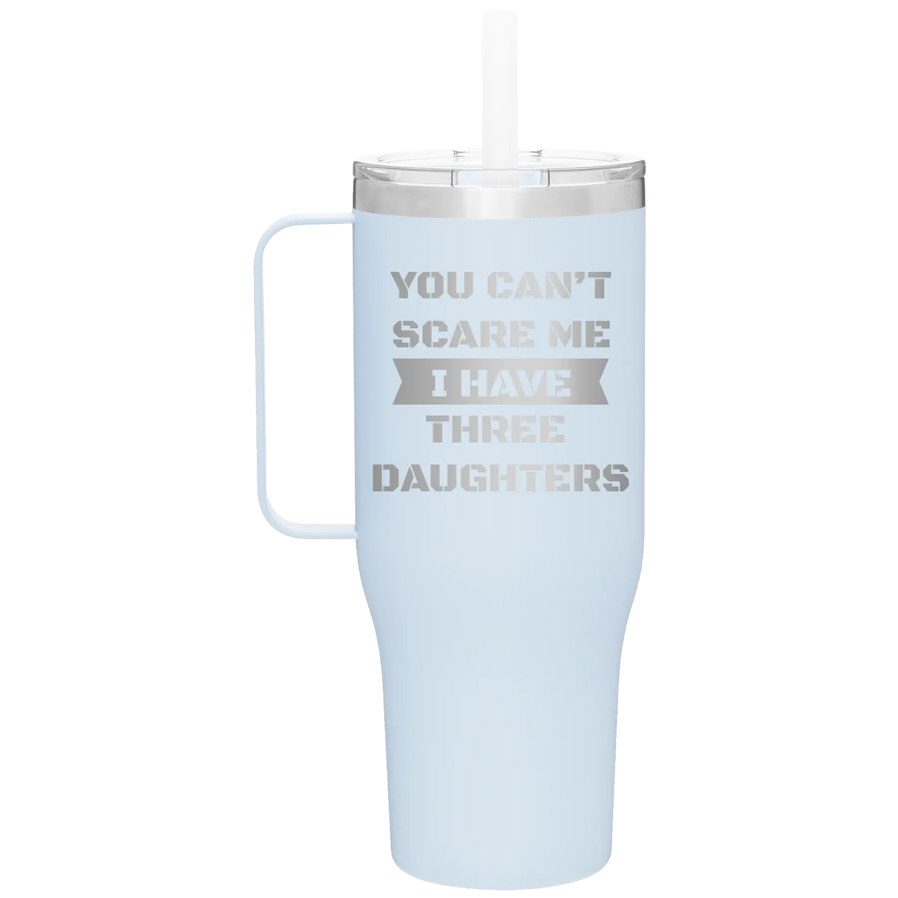 Personalized landfall 40 oz vacuum insulated tumbler mug with 'You Cant Scare Me' design