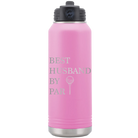Laser etched light purple 32 oz vacuum insulated water bottle with 'Best Husband by Par' design