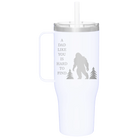 Personalized white 40 oz vacuum insulated tumbler mug with 'Bigfoot' design