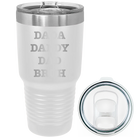 Laser etched white 30 oz vacuum insulated tumbler with 'Bruh' design