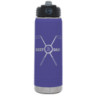 Laser etched purple 20 oz vacuum insulated water bottle with 'By Par' design