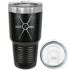 Laser etched black 30 oz vacuum insulated tumbler with 'By Par' design