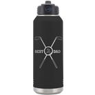 Laser etched black 32 oz vacuum insulated water bottle with 'By Par' design
