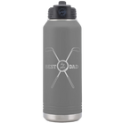 Laser etched dark gray 32 oz vacuum insulated water bottle with 'By Par' design