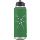 Laser etched green 32 oz vacuum insulated water bottle with 'By Par' design