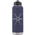Laser etched navy 32 oz vacuum insulated water bottle with 'By Par' design