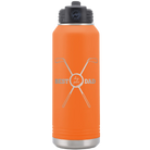 Laser etched orange 32 oz vacuum insulated water bottle with 'By Par' design