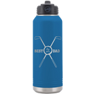 Laser etched royal blue 32 oz vacuum insulated water bottle with 'By Par' design