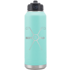 Laser etched teal 32 oz vacuum insulated water bottle with 'By Par' design