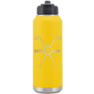 Laser etched yellow 32 oz vacuum insulated water bottle with 'By Par' design