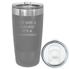 Laser etched dark gray 20 oz vacuum insulated tumbler with 'Dad Bod' design