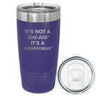 Laser etched purple 20 oz vacuum insulated tumbler with 'Dad Bod' design