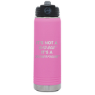 Laser etched light purple 20 oz vacuum insulated water bottle with 'Dad Bod' design