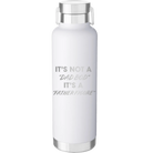 Laser etched white 24 oz vacuum insulated water bottle with 'Dad Bod' design