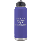 Laser etched purple 32 oz vacuum insulated water bottle with 'Dad Bod' design