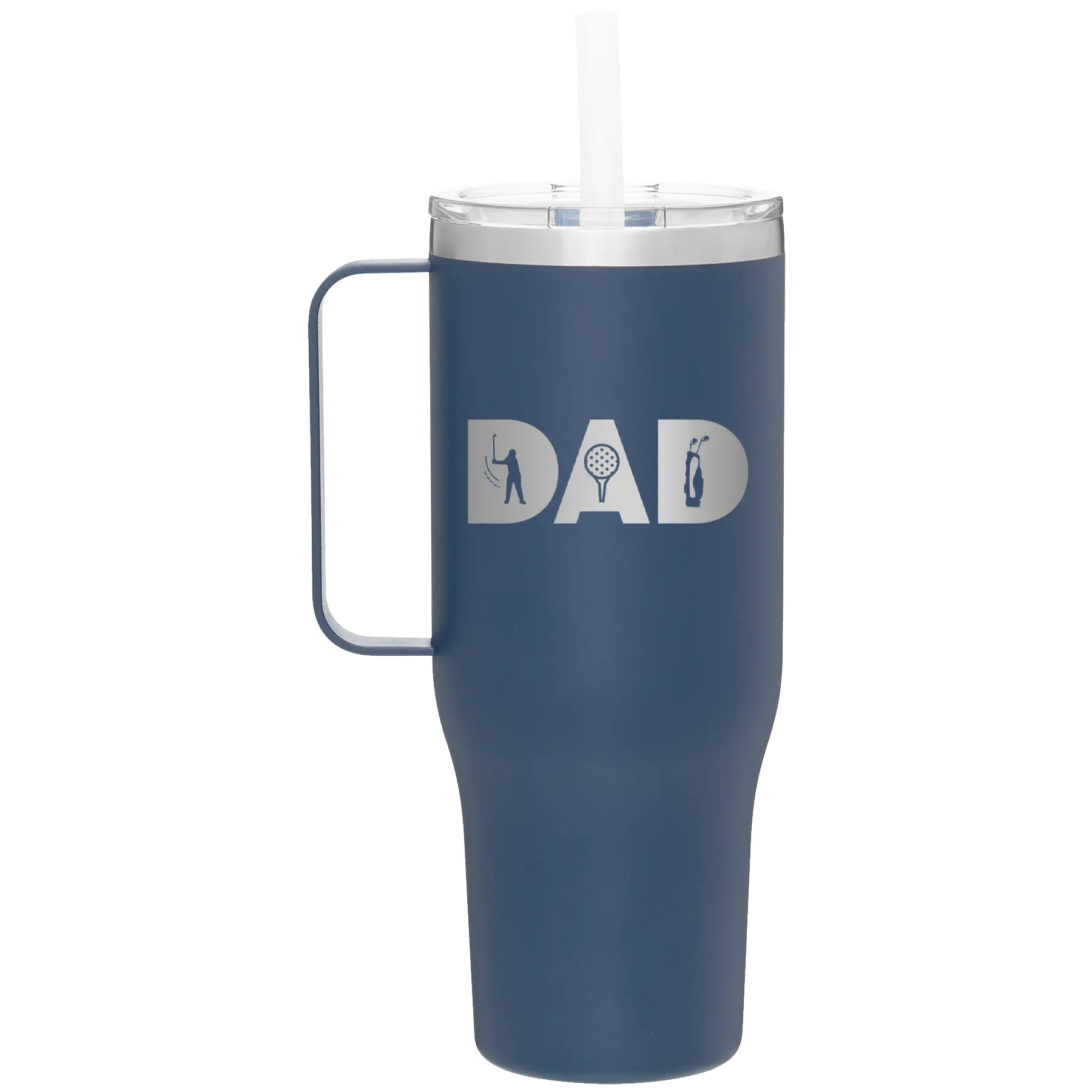 Personalized constellation 40 oz vacuum insulated tumbler mug with 'Dad Golf' design
