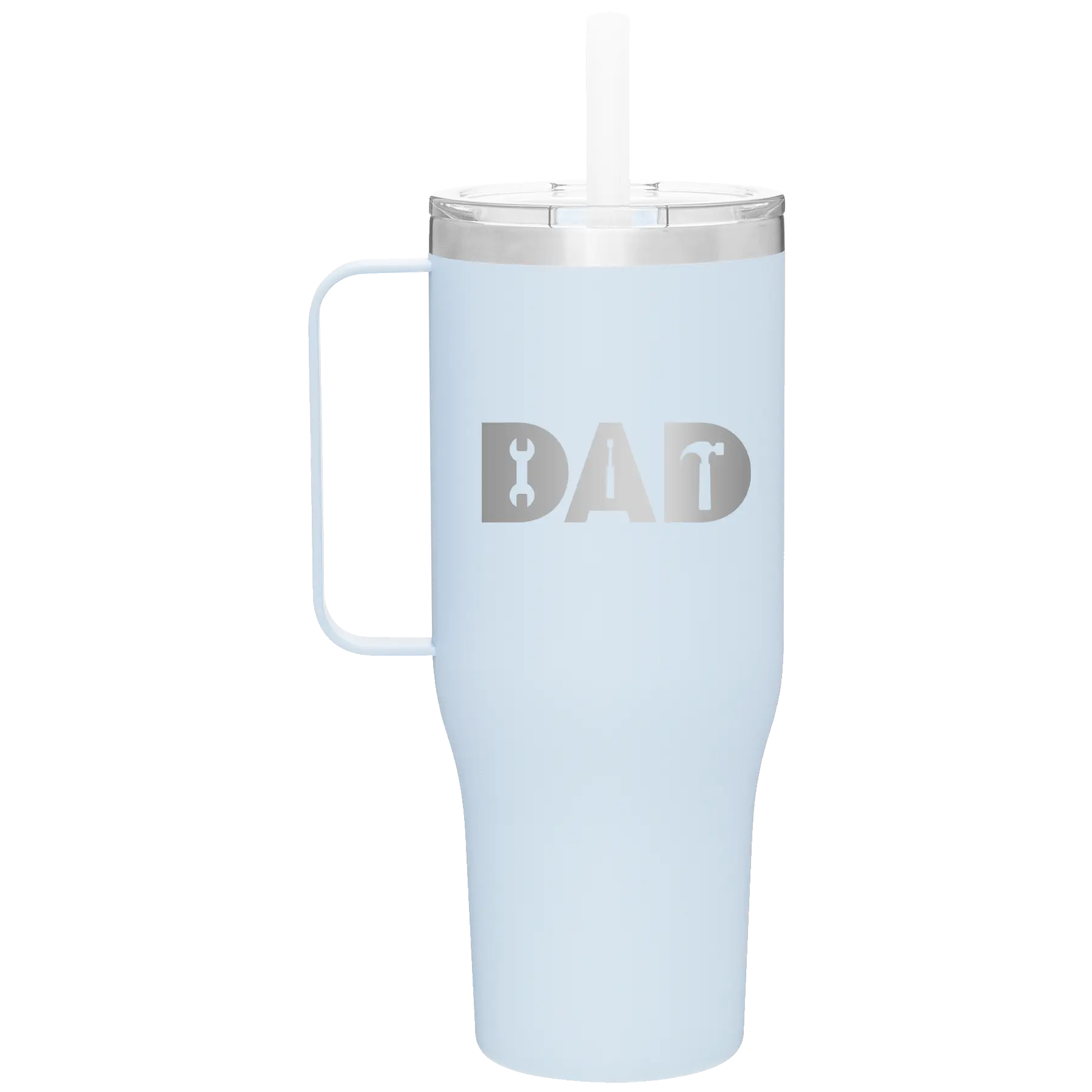 Personalized landfall 40 oz vacuum insulated tumbler mug with 'Dad Tools' design