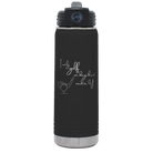 Laser etched black 20 oz vacuum insulated water bottle with 'Days that end in Y' design