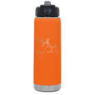Laser etched orange 20 oz vacuum insulated water bottle with 'Days that end in Y' design