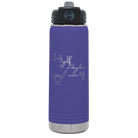 Laser etched purple 20 oz vacuum insulated water bottle with 'Days that end in Y' design