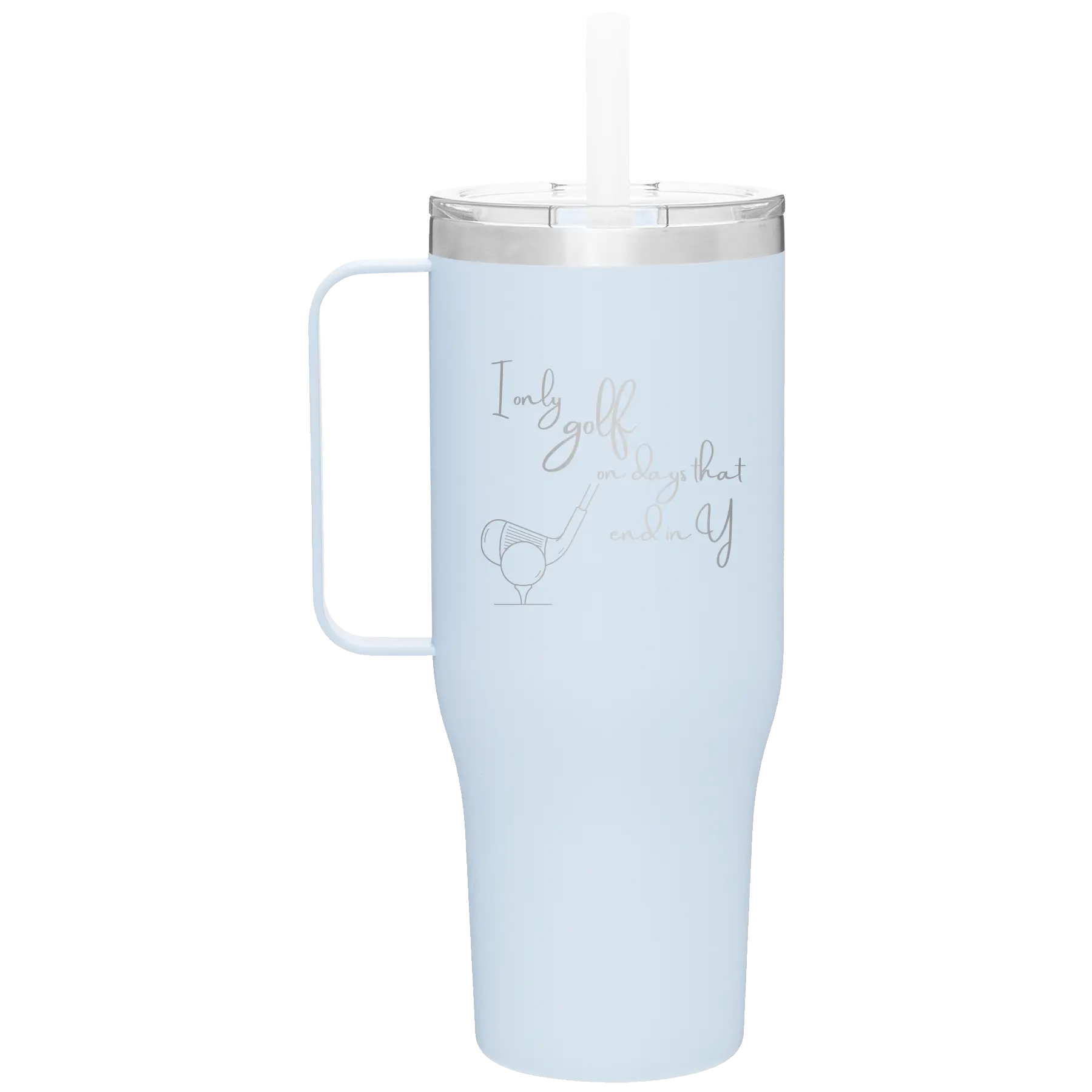 Personalized landfall 40 oz vacuum insulated tumbler mug with 'Days that end in Y' design