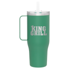 Personalized forage 40 oz vacuum insulated tumbler mug with 'King of the Grill' design