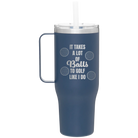 Personalized constellation 40 oz vacuum insulated tumbler mug with 'Lots of Balls' design