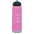 Laser etched light purple 20 oz vacuum insulated water bottle with 'Man Myth Legend' design