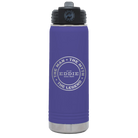Laser etched purple 20 oz vacuum insulated water bottle with 'Man Myth Legend' design