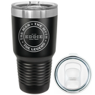 Laser etched black 30 oz vacuum insulated tumbler with 'Man Myth Legend' design