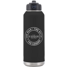 Laser etched black 32 oz vacuum insulated water bottle with 'Man Myth Legend' design