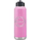Laser etched light purple 32 oz vacuum insulated water bottle with 'Man Myth Legend' design
