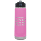 Laser etched light purple 20 oz vacuum insulated water bottle with 'My favorite Child' design