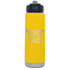 Laser etched yellow 20 oz vacuum insulated water bottle with 'My favorite People' design