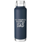 Laser etched navy 24 oz vacuum insulated water bottle with 'My favorite People' design