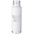 Laser etched white 24 oz vacuum insulated water bottle with 'My favorite People' design