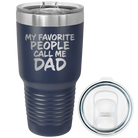 Laser etched navy 30 oz vacuum insulated tumbler with 'My favorite People' design