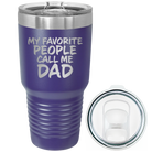 Laser etched purple 30 oz vacuum insulated tumbler with 'My favorite People' design