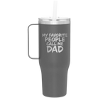 Personalized slate 40 oz vacuum insulated tumbler mug with 'My favorite People' design