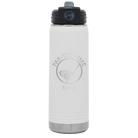Laser etched white 20 oz vacuum insulated water bottle with 'Partee Time' design